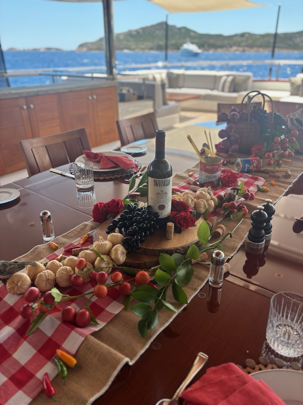 Italian pasta night tablescape